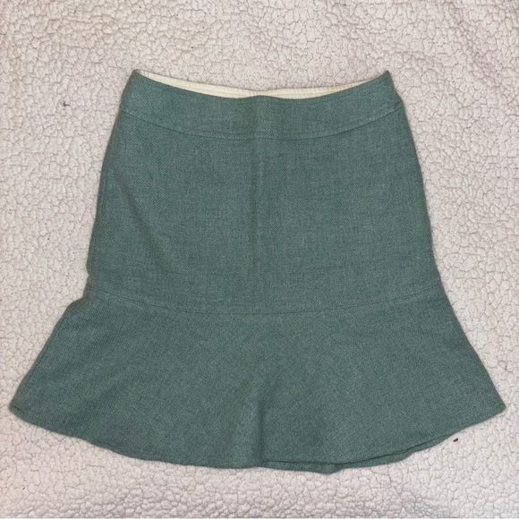 GAP Green Wool Trumpet Skirt - Picture 1 of 8